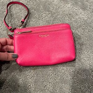 Hot pink Coach wristlet